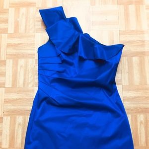 TRENDY ROYAL BLUE SHORT DRESS